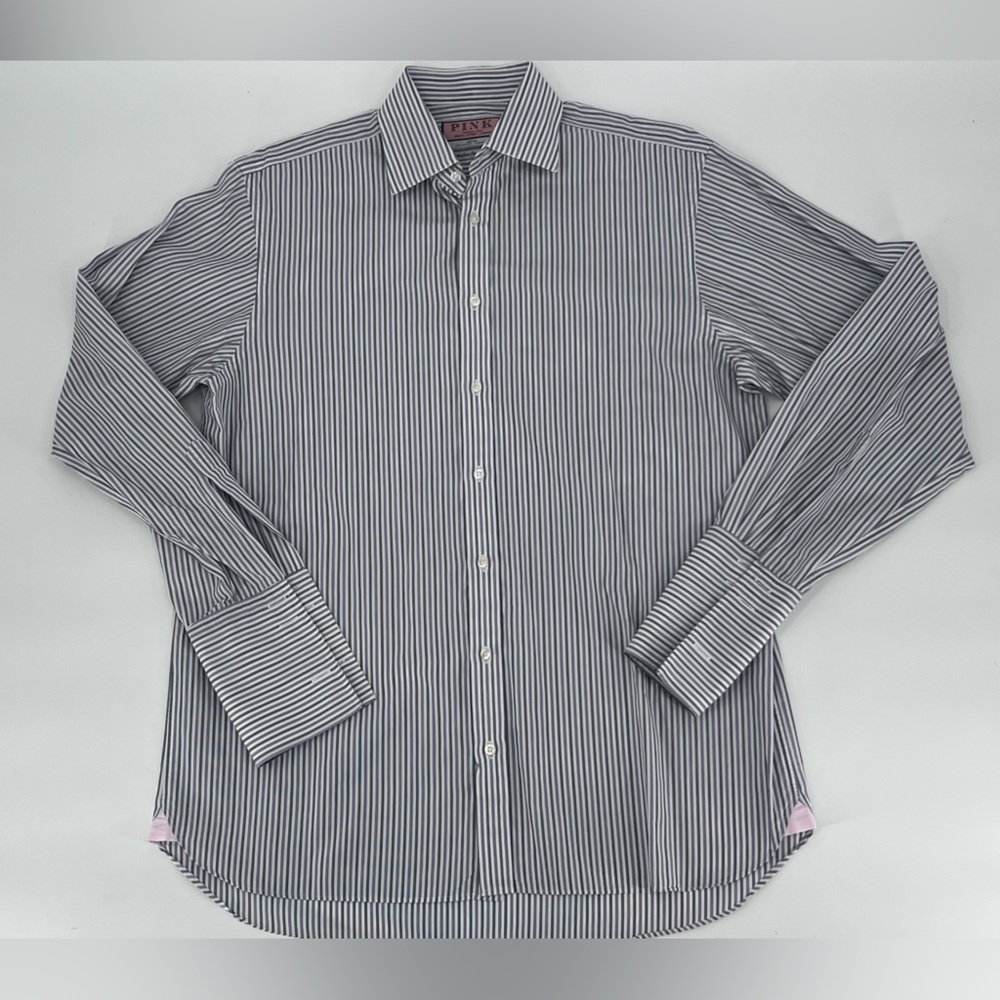 Thomas Pink dress shirt french cuff Size 16 (34 1/2)